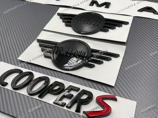 Mesh Autoparts & Accessories Mini Cooper F60 Countryman Gloss Black Emblem Set