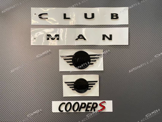 Mesh Autoparts & Accessories Mini Cooper F54 Clubman Gloss Black Emblem Set