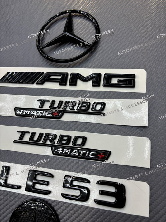 Mesh Autoparts & Accessories Gloss Black GLE53 AMG Emblem For Mercedes W167