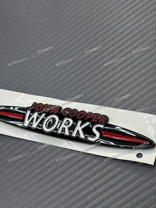 Gloss Black John Cooper Works JCW Emblem Sticker – Mini Cooper Badge Decal
