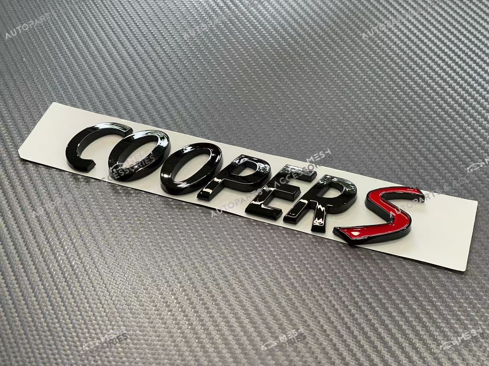 Mesh Autoparts & Accessories Gloss Black Mini Cooper S Badge Emblem