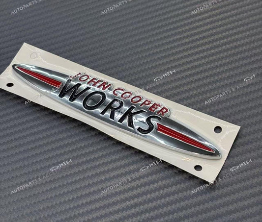 Chrome Silver John Cooper Works JCW Emblem Sticker – Mini Cooper Badge Decal