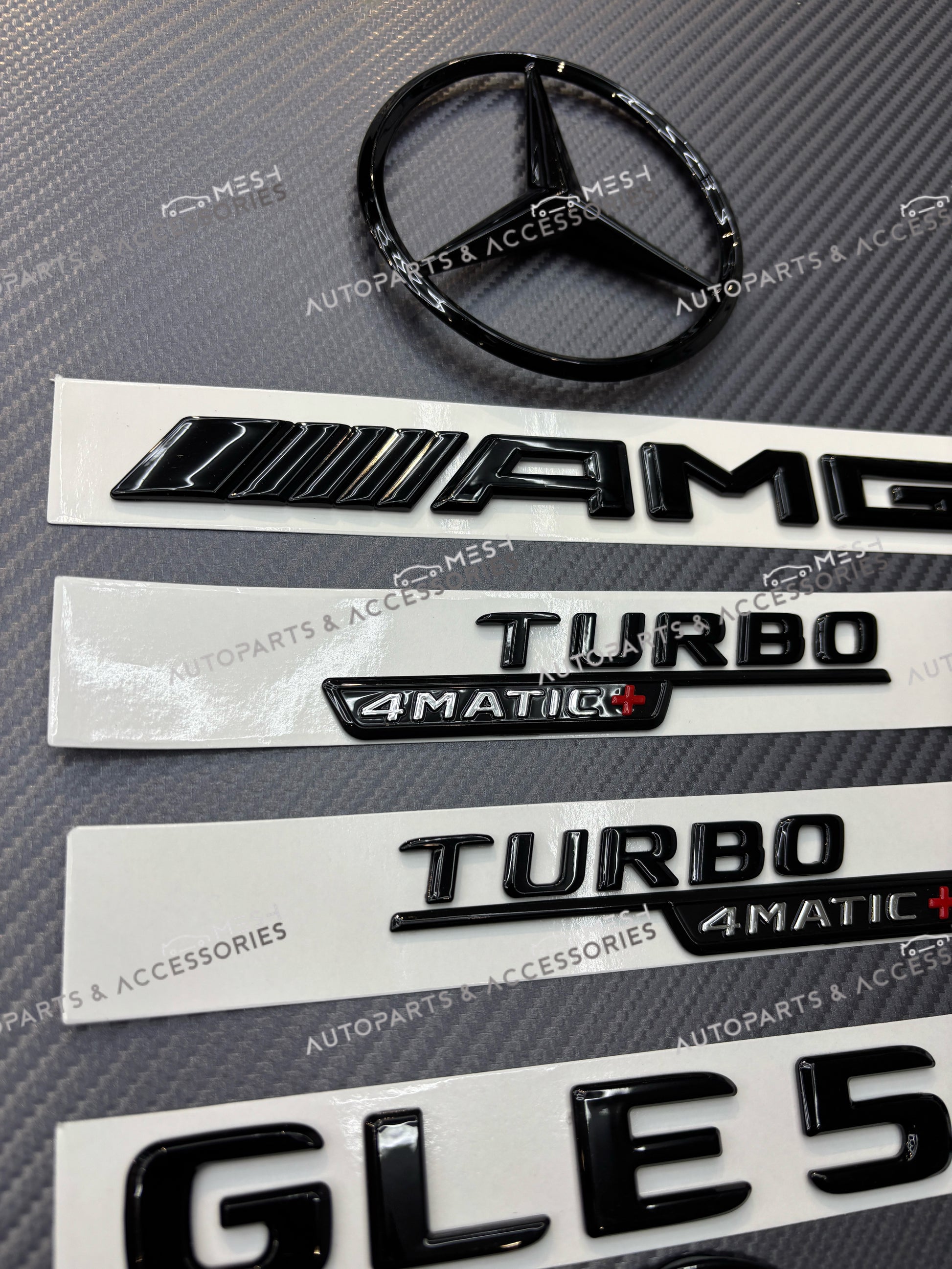 Mesh Autoparts & Accessories Gloss Black GLE53 AMG Emblem For Mercedes W167