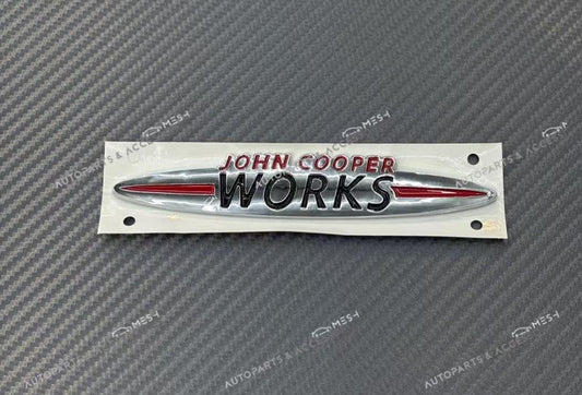 Chrome Silver John Cooper Works JCW Emblem Sticker – Mini Cooper Badge Decal